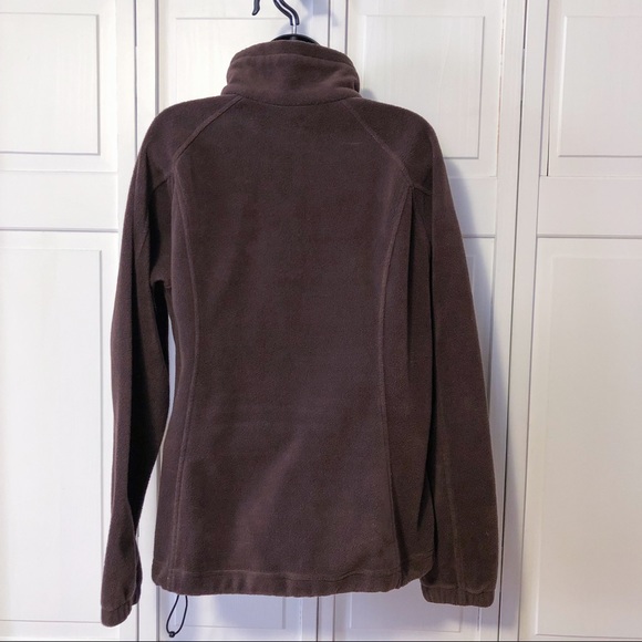 Ladies Columbia Brown Fleece Jacket Size L - Picture 4 of 4